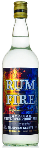 Rum Fire White Overproof bottle